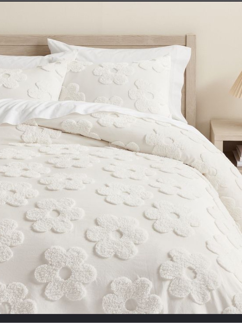 LN!!!!Pottery Barn Teen Daisy Clipped Jacquard Duvet Cover Full/Queen